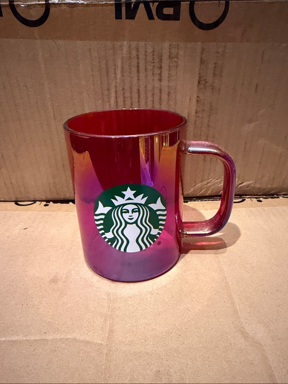 Starbucks Iridescent Pink-to-Gold Logo Coffee Mug
